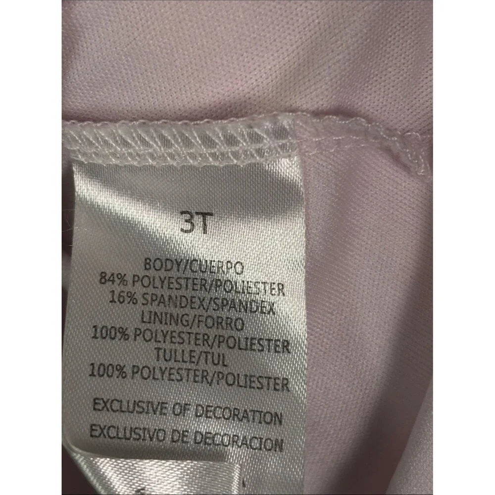 Disney Junior Minnie Mouse Pink Lavender Floral Toile Overlay Dress Size 3T